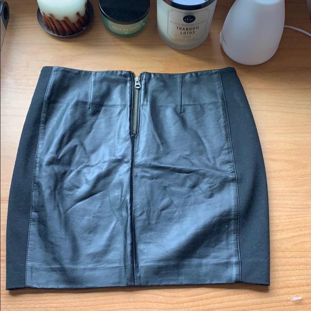 ARMANI EXCHANGE leather mini skirt